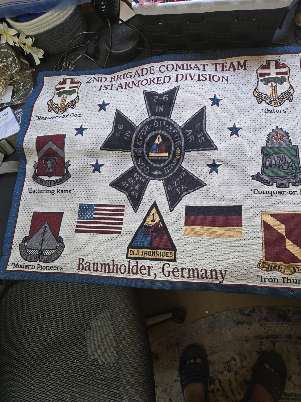 2nd Brigade Combat Team‎ 1st Armored Division Baumholder Germany Patch Tapestry